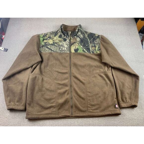 Sports Afield Jacket Camo Men's XL Full Zip Pockets Brown Woodland Hunting - Picture 1 of 8